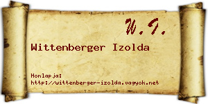 Wittenberger Izolda névjegykártya