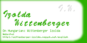 izolda wittenberger business card
